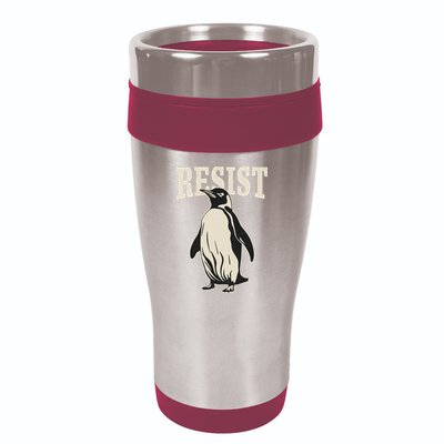 Resist Penguin 16oz Travel Tumbler
