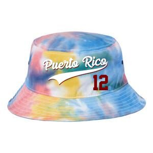 Retro Puerto Rico 12 Beisbol Jersey Boricua Baseball Tie Dye Newport Bucket Hat