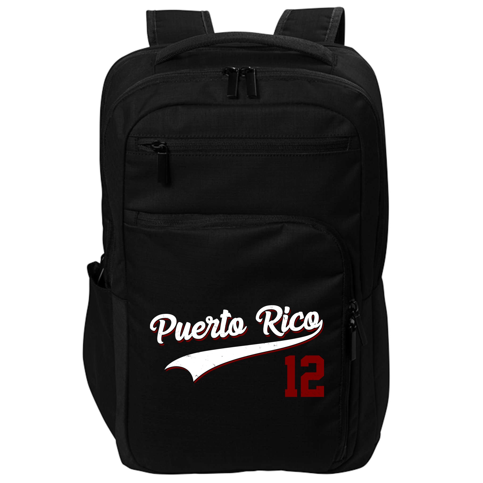 Retro Puerto Rico 12 Beisbol Jersey Boricua Baseball Impact Tech Backpack