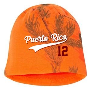 Retro Puerto Rico 12 Beisbol Jersey Boricua Baseball Kati - Camo Knit Beanie