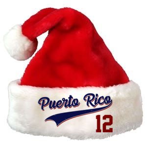 Retro Puerto Rico 12 Beisbol Jersey Boricua Baseball Premium Christmas Santa Hat