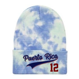 Retro Puerto Rico 12 Beisbol Jersey Boricua Baseball Tie Dye 12in Knit Beanie