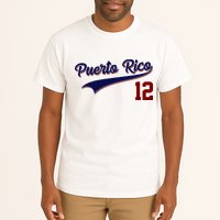 Retro Puerto Rico 12 Beisbol Jersey Boricua Baseball Tall T-Shirt