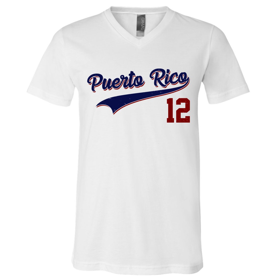 Retro Puerto Rico 12 Beisbol Jersey Boricua Baseball V-Neck T-Shirt