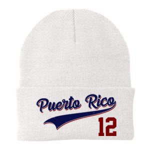 Retro Puerto Rico 12 Beisbol Jersey Boricua Baseball Knit Cap Winter Beanie