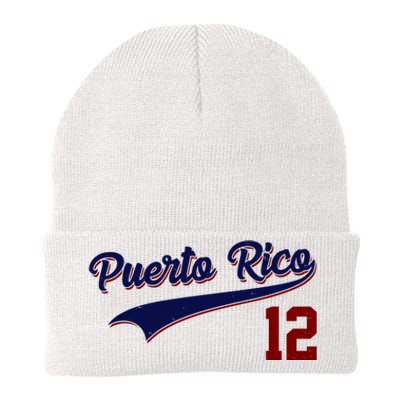 Retro Puerto Rico 12 Beisbol Jersey Boricua Baseball Knit Cap Winter Beanie