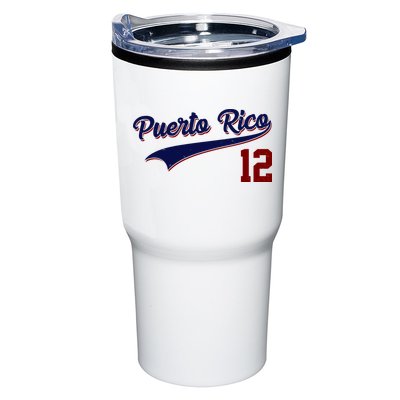 Retro Puerto Rico 12 Beisbol Jersey Boricua Baseball Tumbler