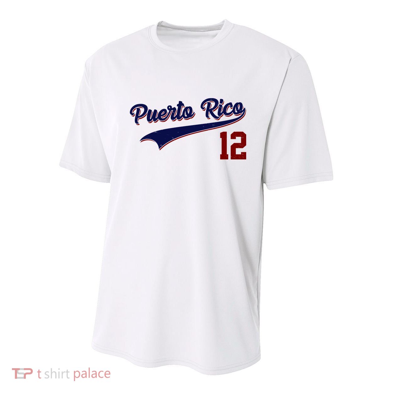 Retro Puerto Rico 12 Beisbol Jersey Boricua Baseball Youth Performance Sprint T-Shirt