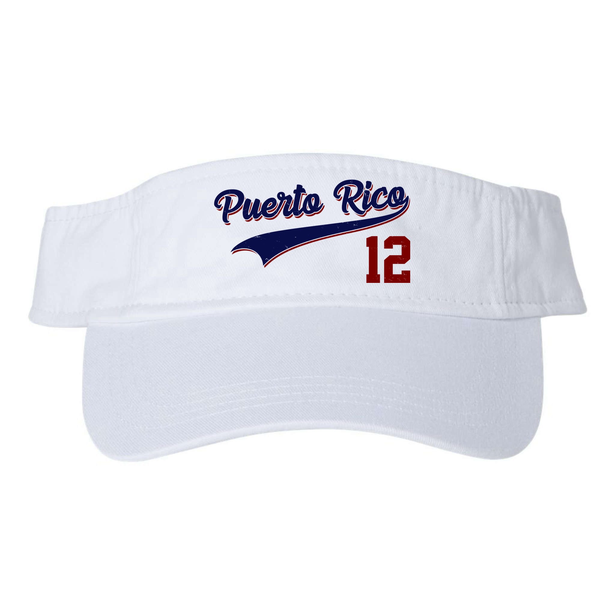 Retro Puerto Rico 12 Beisbol Jersey Boricua Baseball Visor