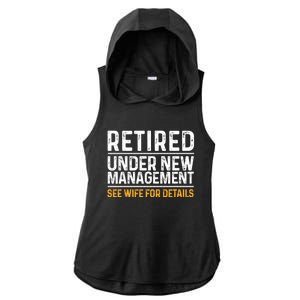 Retirement Party Ladies PosiCharge Tri-Blend Wicking Draft Hoodie Tank