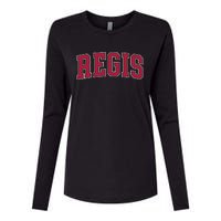 Retro Personalized Regis Name Arch Womens Cotton Relaxed Long Sleeve T-Shirt