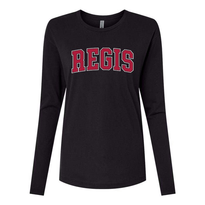 Retro Personalized Regis Name Arch Womens Cotton Relaxed Long Sleeve T-Shirt