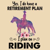 Retirement Plan Riding Horses Horse Lover Funny Horseback Drawstring Bag