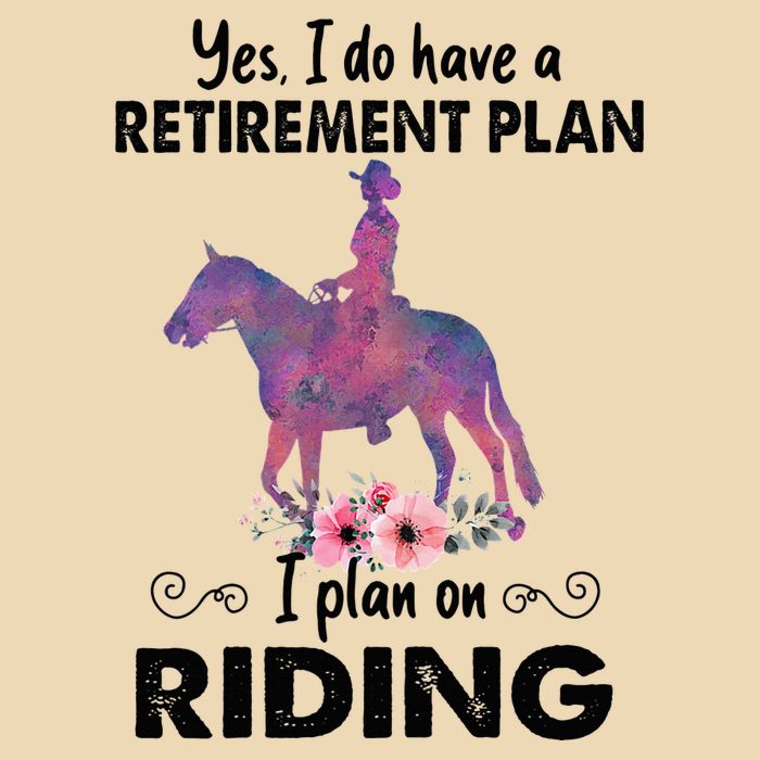 Retirement Plan Riding Horses Horse Lover Funny Horseback Drawstring Bag
