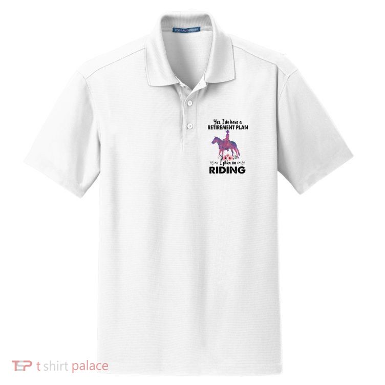 Retirement Plan Riding Horses Horse Lover Funny Horseback Dry Zone Grid Polo