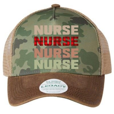 Retro Plaid Red Nurse Life For National Nurse Day Gift Legacy Tie Dye Trucker Hat