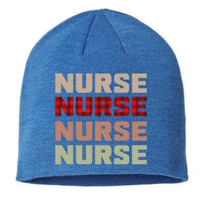 Retro Plaid Red Nurse Life For National Nurse Day Gift Sustainable Beanie