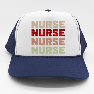 Retro Plaid Red Nurse Life For National Nurse Day Gift Trucker Hat