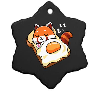 Red Panda Ceramic Star Ornament