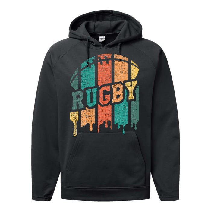 Rugby Player Rugby Fan Rugby Coach Performance Fleece Hoodie