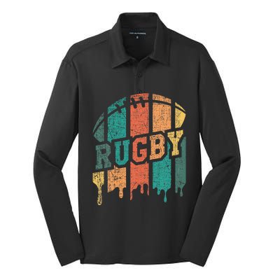 Rugby Player Rugby Fan Rugby Coach Silk Touch Performance Long Sleeve Polo