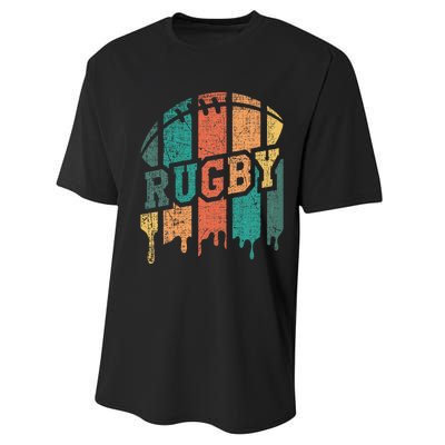 Rugby Player Rugby Fan Rugby Coach Performance Sprint T-Shirt