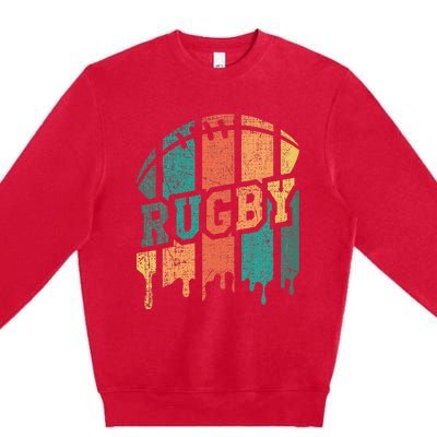 Rugby Player Rugby Fan Rugby Coach Premium Crewneck Sweatshirt