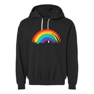 Rainbow Pride Retro Garment-Dyed Fleece Hoodie