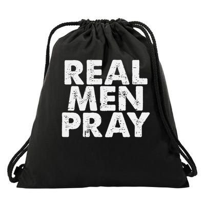Real Pray Religious God Jesus Faith Christian Catholic Drawstring Bag