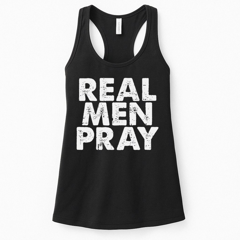 Real Pray Religious God Jesus Faith Christian Catholic Womens Tank Top