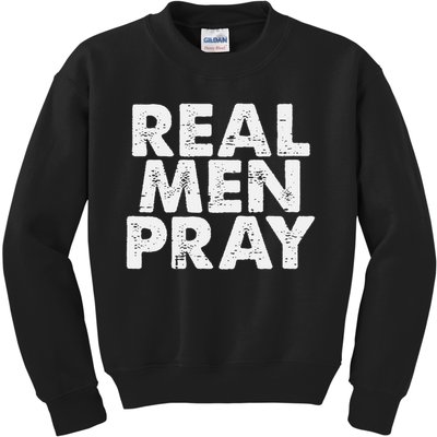 Real Pray Religious God Jesus Faith Christian Catholic Kids Sweatshirt
