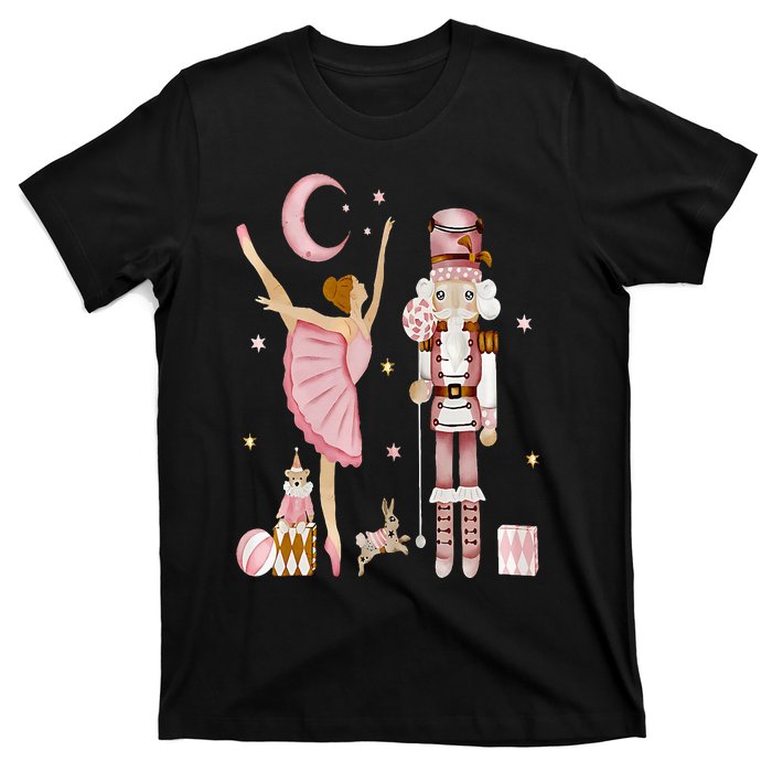 Retro Pink Sugar Plum Fairy Nutcracker Christmas Cute Xmas T-Shirt