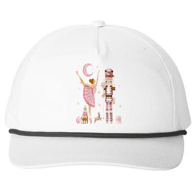 Retro Pink Sugar Plum Fairy Nutcracker Christmas Cute Xmas Snapback Five-Panel Rope Hat