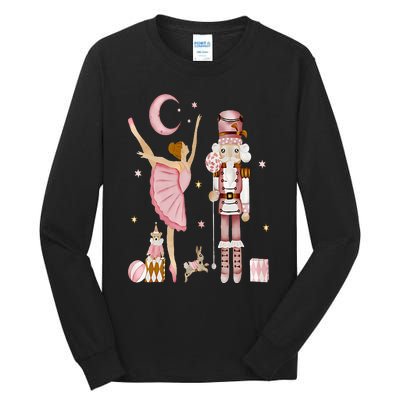 Retro Pink Sugar Plum Fairy Nutcracker Christmas Cute Xmas Tall Long Sleeve T-Shirt