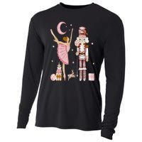 Retro Pink Sugar Plum Fairy Nutcracker Christmas Cute Xmas Cooling Performance Long Sleeve Crew