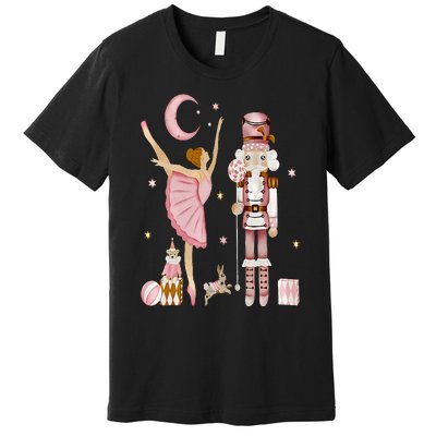 Retro Pink Sugar Plum Fairy Nutcracker Christmas Cute Xmas Premium T-Shirt