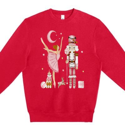 Retro Pink Sugar Plum Fairy Nutcracker Christmas Cute Xmas Premium Crewneck Sweatshirt