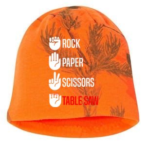 Rock Paper Scissors Table Saw Funny Woodworking Woodworker Gift Kati - Camo Knit Beanie