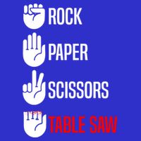 Rock Paper Scissors Table Saw Funny Woodworking Woodworker Gift Zip Tote Bag