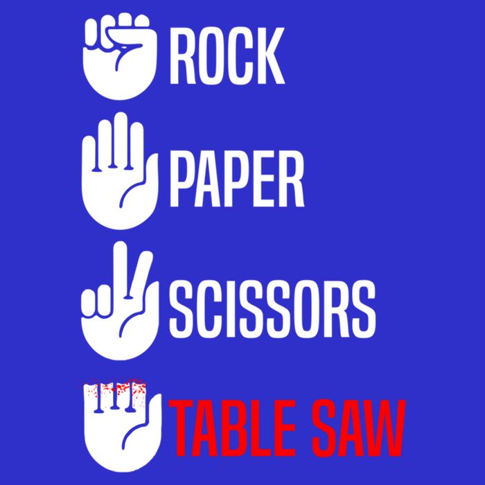 Rock Paper Scissors Table Saw Funny Woodworking Woodworker Gift Zip Tote Bag