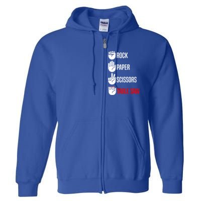 Rock Paper Scissors Table Saw Funny Woodworking Woodworker Gift Full Zip Hoodie