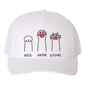 Rock Paper Scissors Cat Paws Yupoong Adult 5-Panel Trucker Hat