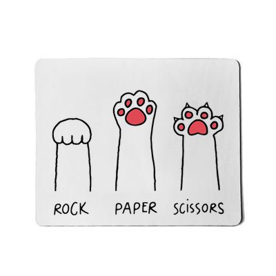 Rock Paper Scissors Cat Paws Mousepad