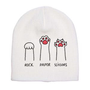 Rock Paper Scissors Cat Paws Short Acrylic Beanie