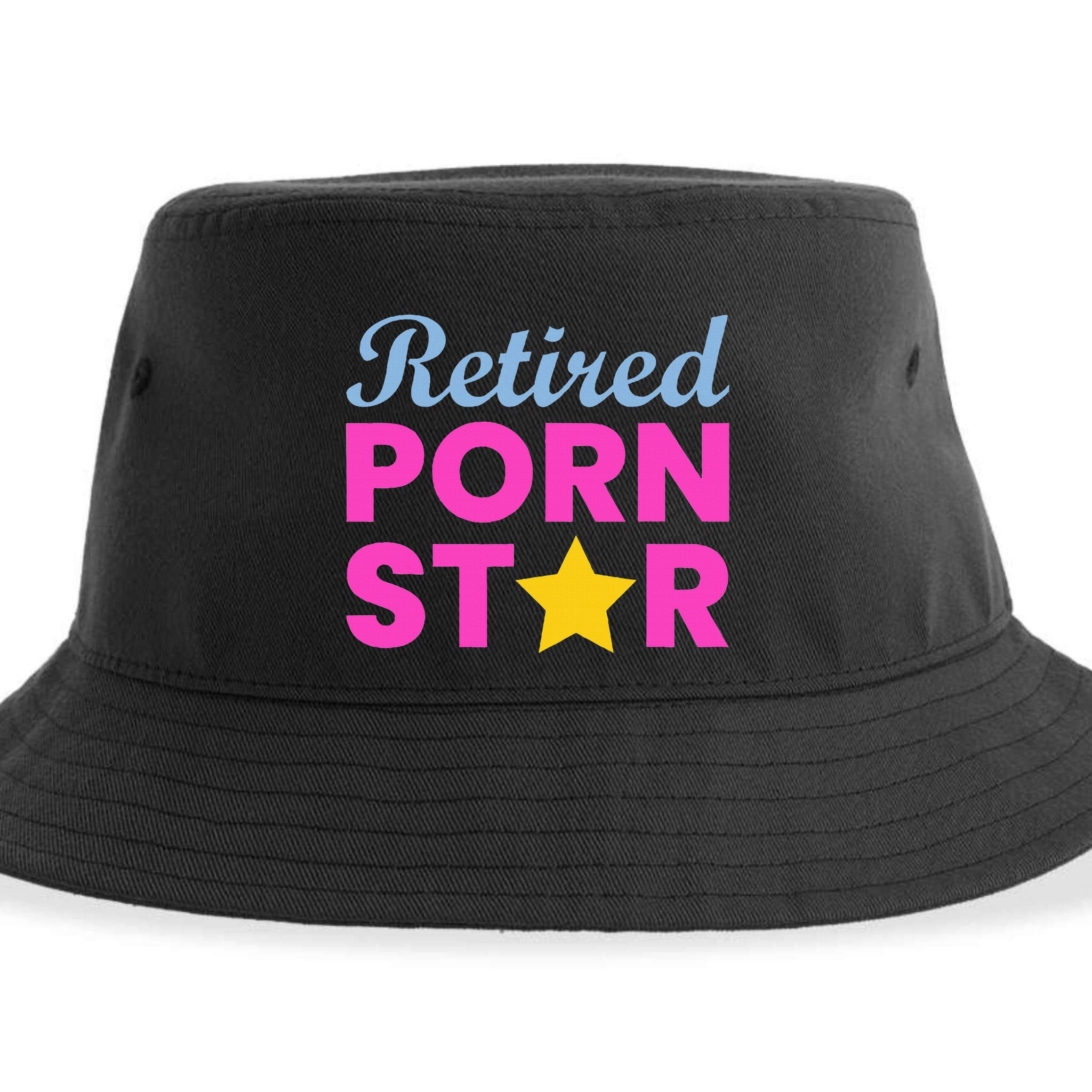 Retired Porn Star Funny Naughty Adult Humor Retirement Sustainable Bucket Hat