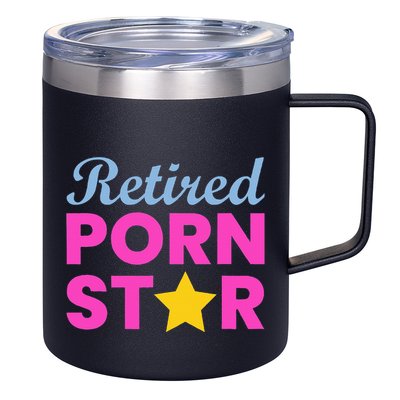 Retired Porn Star Funny Naughty Adult Humor Retirement 12oz Stainless Steel Coffee Mug