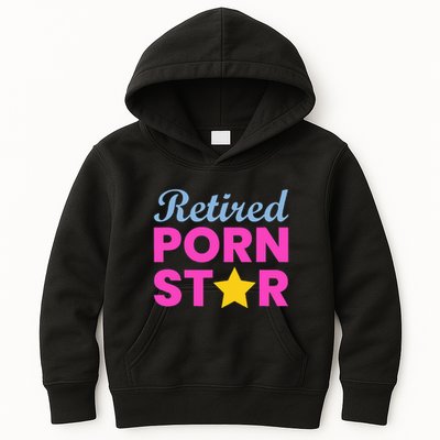 Retired Porn Star Funny Naughty Adult Humor Retirement Kids Hoodie