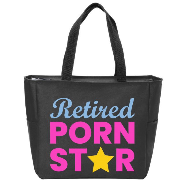 Retired Porn Star Funny Naughty Adult Humor Retirement Zip Tote Bag