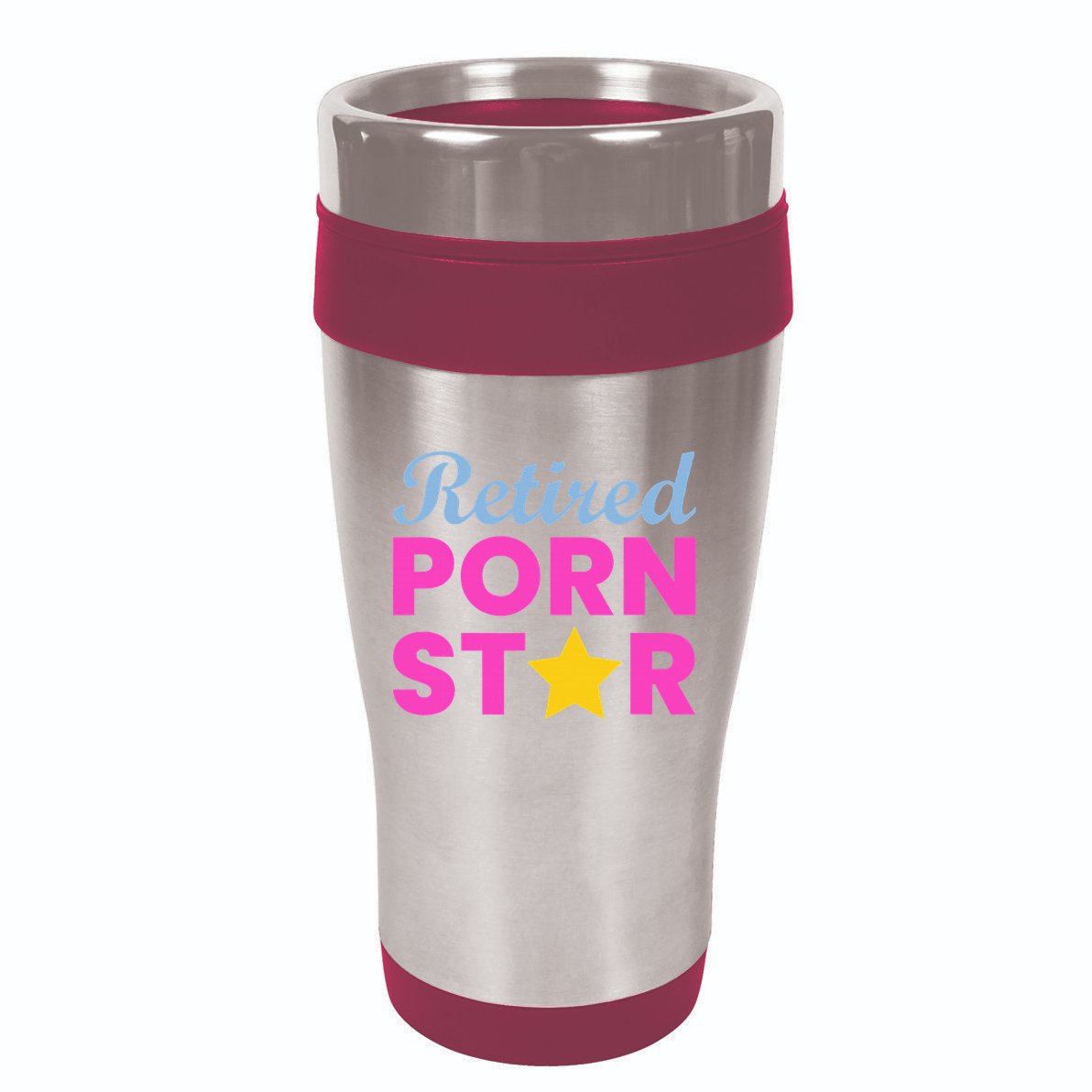 Retired Porn Star Funny Naughty Adult Humor Retirement 16oz Travel Tumbler