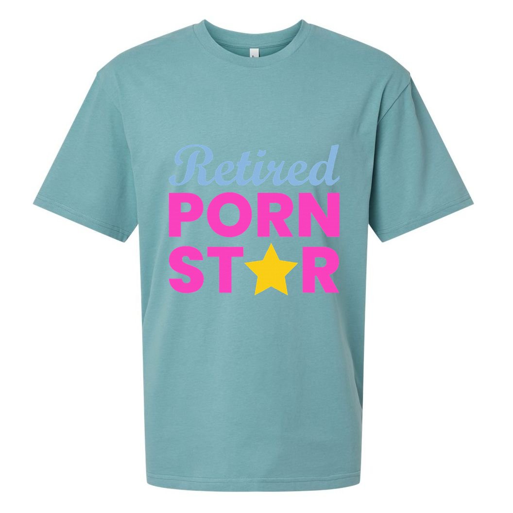 Retired Porn Star Funny Naughty Adult Humor Retirement Sueded Cloud Jersey T-Shirt